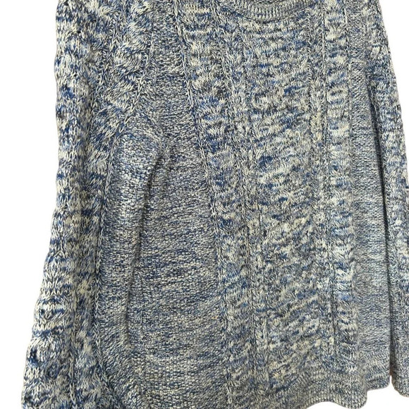 GAP Women's Light Blue & White Marl Cable Knit Crewneck Sweater Size Small - Picture 2 of 9